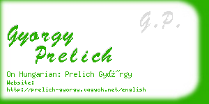 gyorgy prelich business card